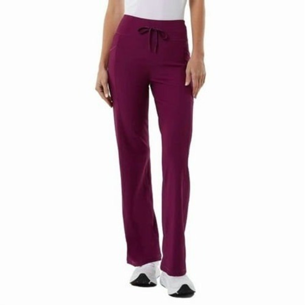 205.32 Degrees Wide Leg Pants Woman Ribbed Semi Flare Yoga Pants Purple Small